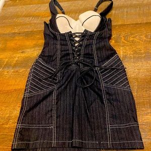 Sexy Denim Fitted Mini Dress